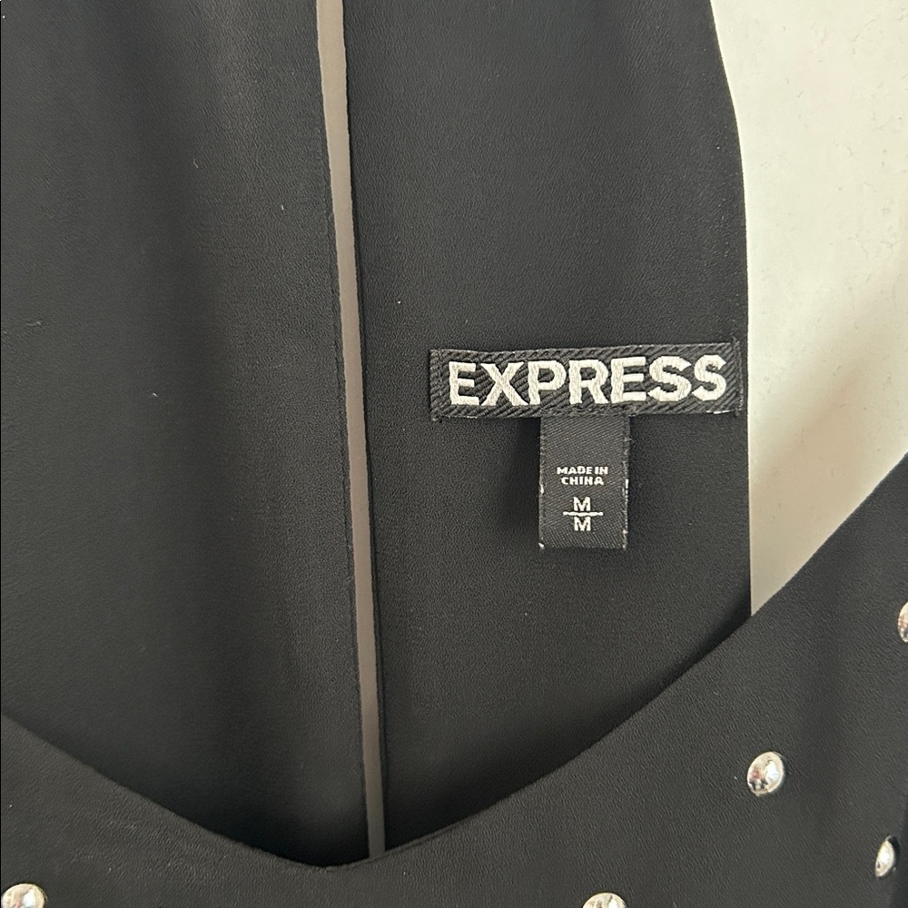 EXPRESS Black Silver Stud Racerback Cami Tank Top - Picture 3 of 7